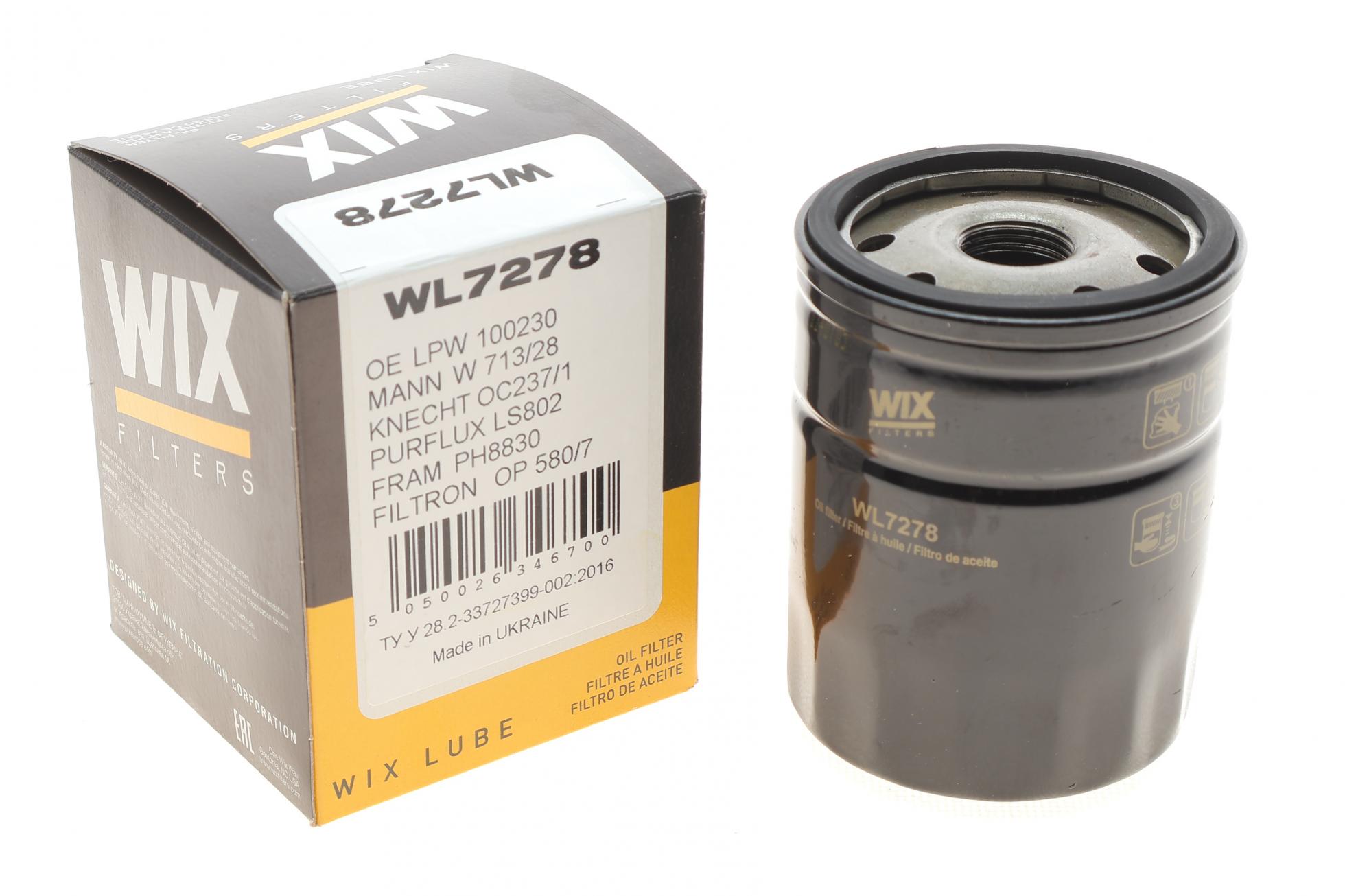 WL7278 WIX FILTERS